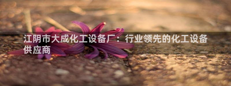 新航娱乐旗下平台有哪些：江阴市大成化工设备厂：行业领先的化工